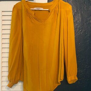 Loft yellow business casual shirt